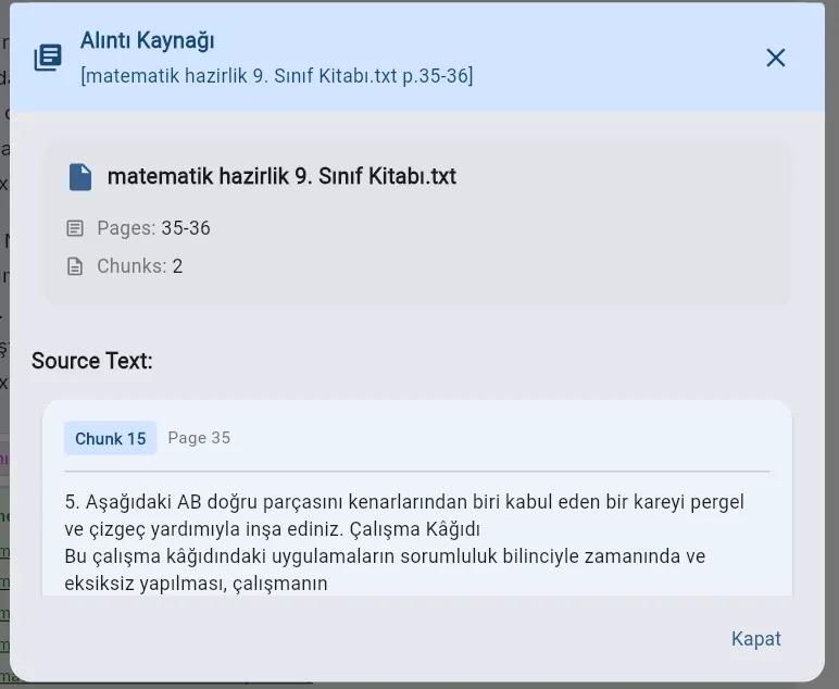 ScolerAI Learning Assistant — review mode with active-recall questions from your files